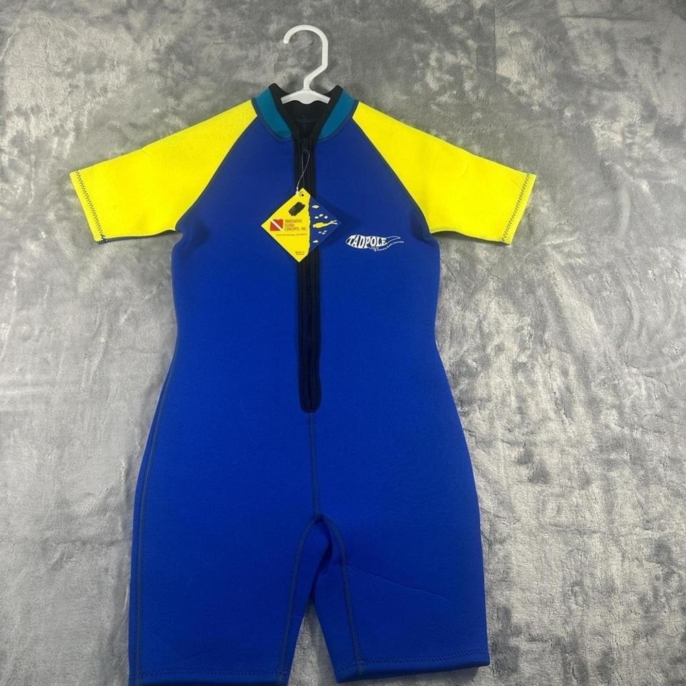 Blue and yellow‎ Scuba Wetsuit for kids